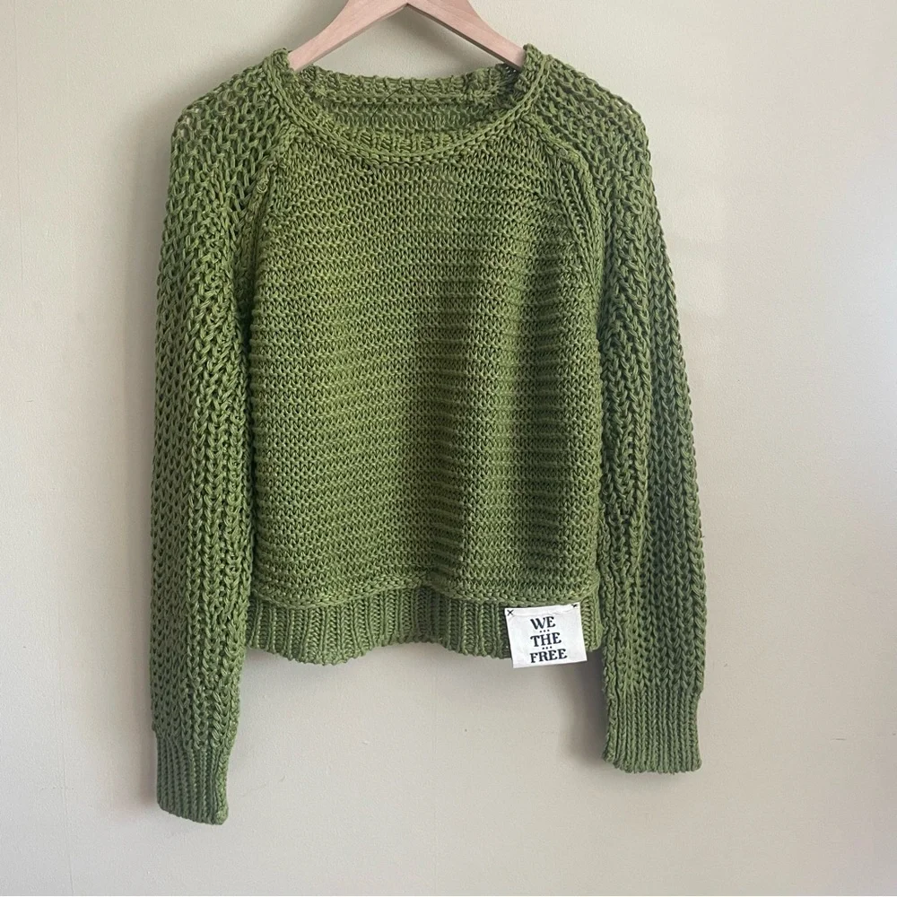 FREE PEOPLE essential linen crew sweater